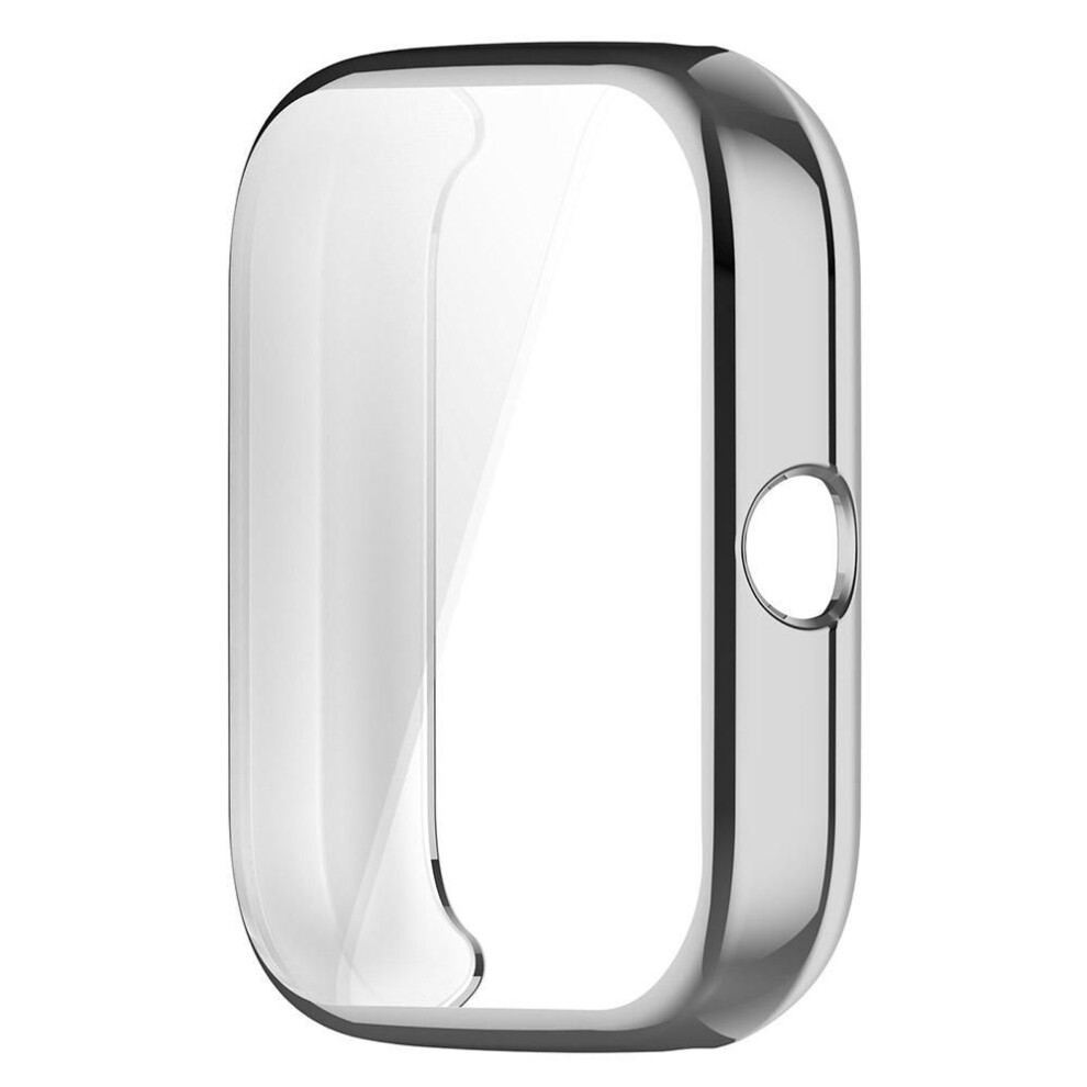 (silver) Electroplated Tpu Protective Case For Huami Amazfit Bip3 Bip 3 Pro Full Screen Protector Shell Cover