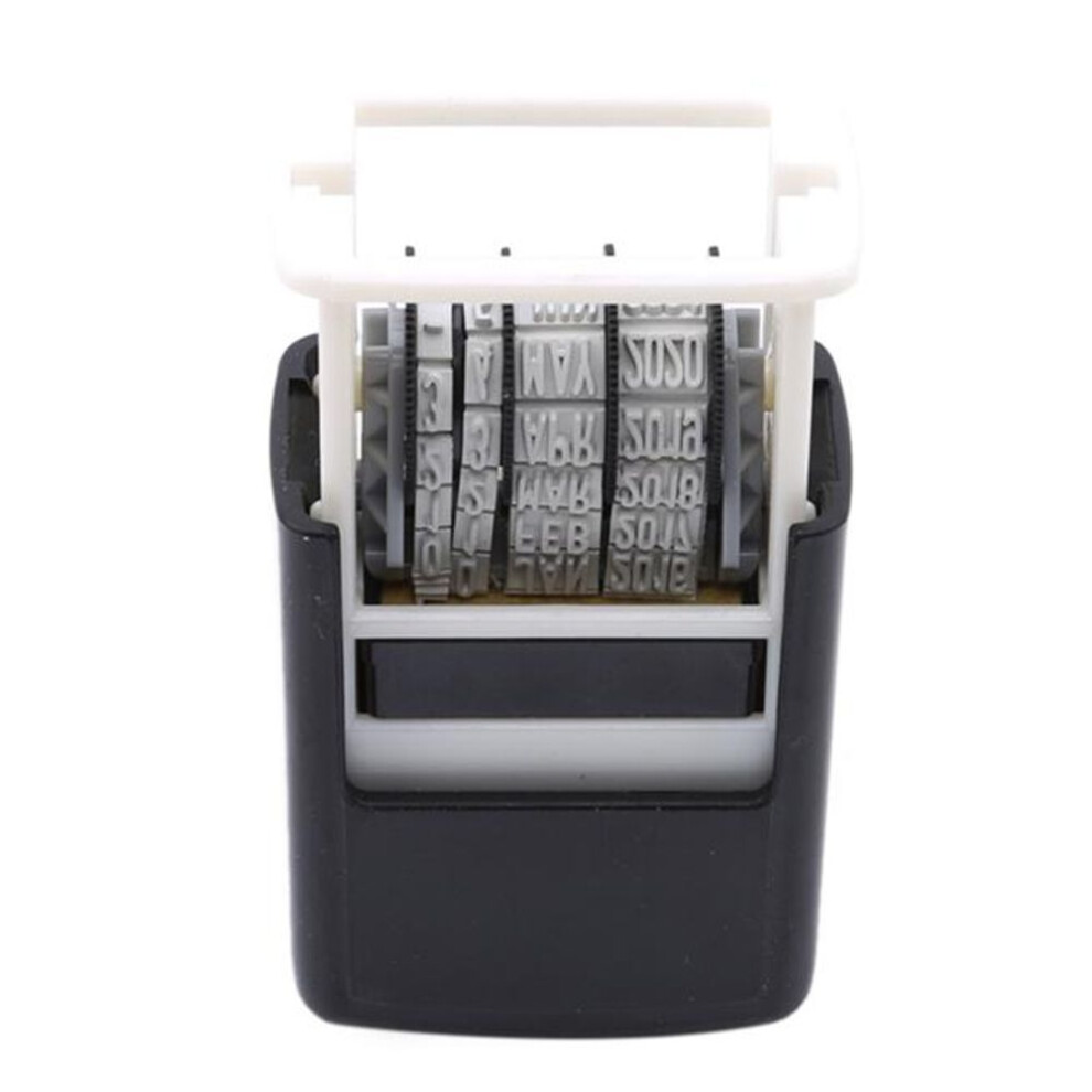 (black) Diy Handle Account Date Stamps Stamping Mud Set Mini Self-inking Stamps Scrapbooking Office Supplies