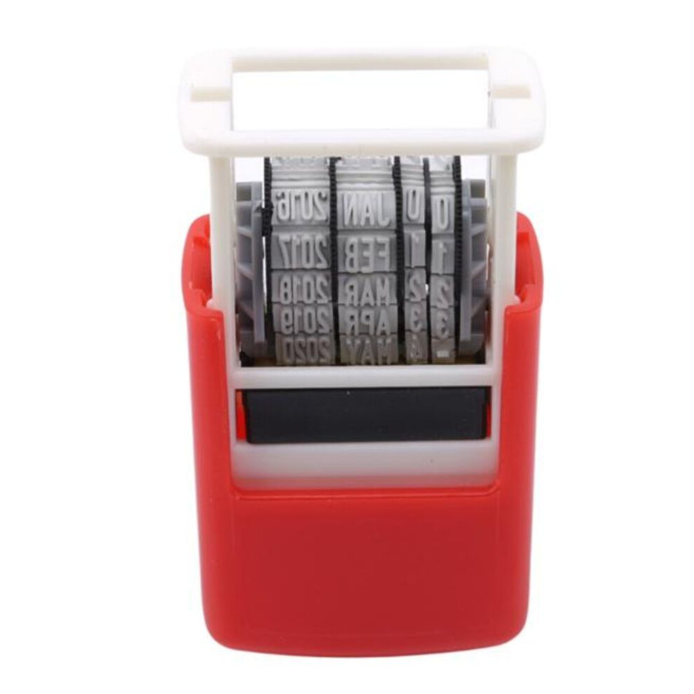 (red) Diy Handle Account Date Stamps Stamping Mud Set Mini Self-inking Stamps Scrapbooking Office Supplies