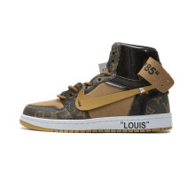 (EUR SIZE 44) Louis Vuitton x Air Jordan 1 men women shoes