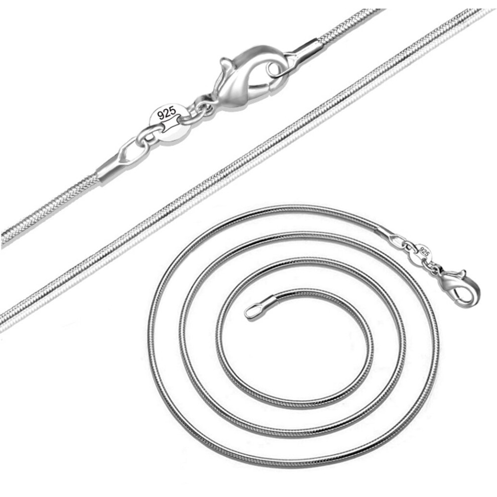 Collier en argent sterling 925 de Cutesmile Fashion Jewelry en cha   ne serpent italienne de 1 mm/2 mm/3 mm (16 pouces 2 mm)