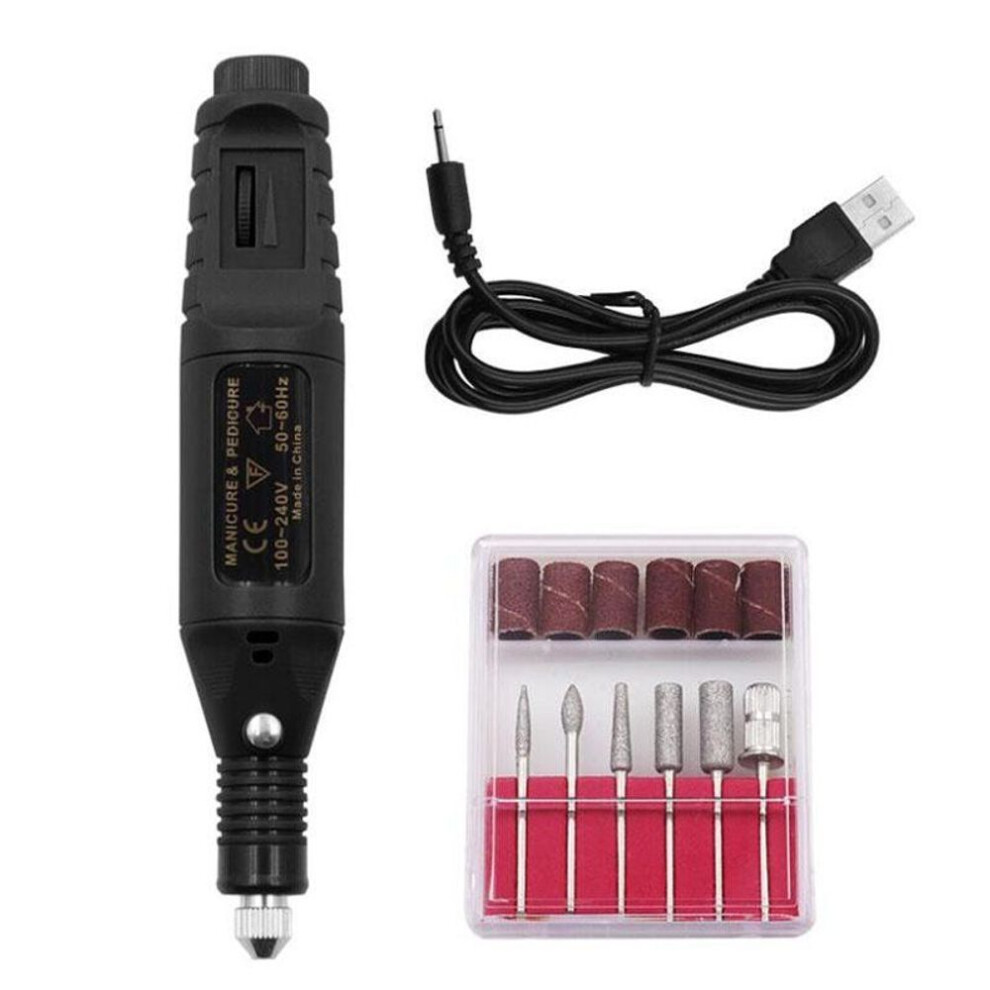 (black, Pack of 1) Usb Mini Electric Grinding Variable Speed Rotary Tool Kit Drill Bit Engraving Pen For Milling And Polishing Tools