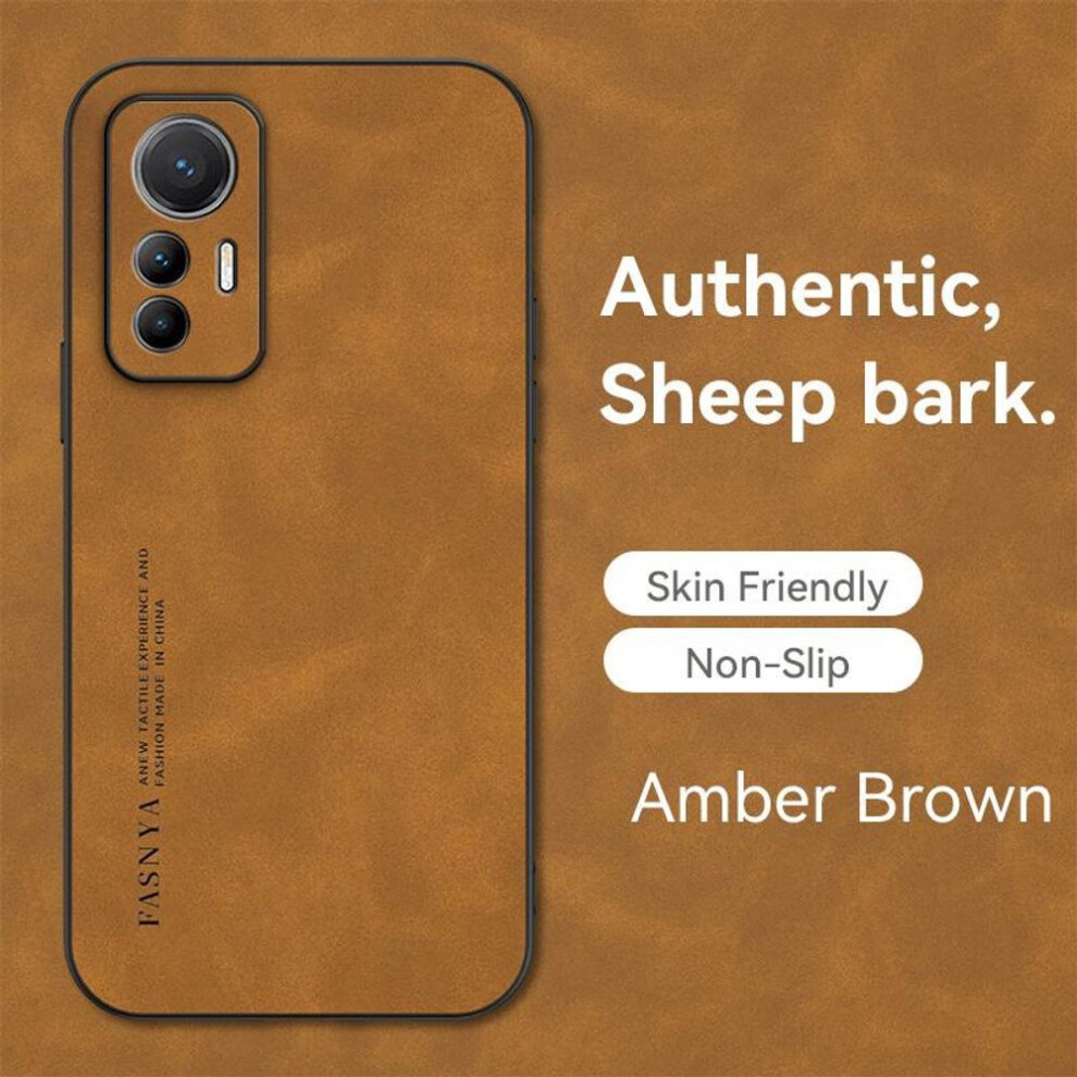 (brown, Redmi A3 (2024)) Luxury Sheepskin Bark Case for Xiaomi Mi 12 Lite 11 13 12S Pro 12T 11T 10T 10 Poco X6 X5 X3 Pro M5 M4 Pro F4 F3 Fashion Case Cover