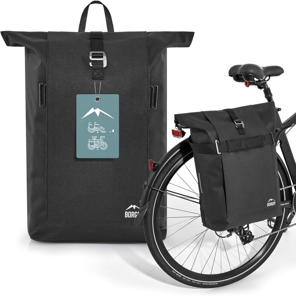The Bicycle Lifestyle Bag for Pannier Racks with a Removable Laptop Bag – Usable as a Pannier Rack Bag, Bike panniers, a Shoulder Bag