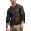 (Black, M) Men Mesh Top See Through Hollow-out Sexy Polyester Knitted Mesh Top 1