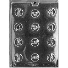 Cybrtrayd Life of the Party Assortid Baby Thounts Baby Chocolate Candy Moule dans Scelled Protective Poly Bag Imprime avec des instructions de mo