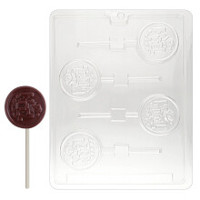 Cybrtrayd Life of the Party Noel Lolly Chocolate Candy Moule dans Scelled Protective Poly Bag Imprime avec des instructions de moulage Cybrtrayd