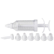 Chef Craft Select Plastic Icing Syringe 7 inches in length with 8 tips White and Clear