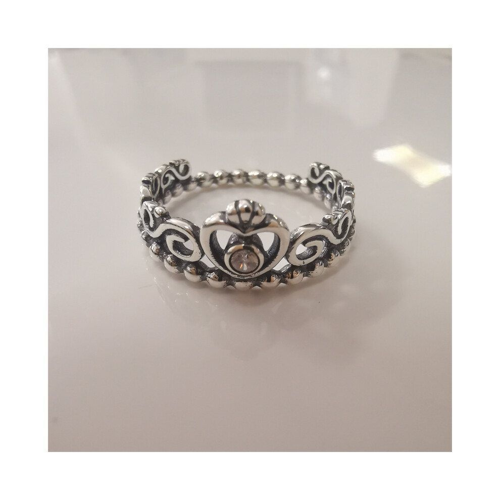(50) Pandora Princess Tiara Ring S925 Ale Gift Pouch