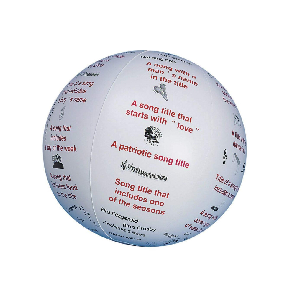 Dr. Dans S&S Worldwide Toss 'N Talk-About Ball, Music. Beach Ball Style Ball, 24" Flat Diameter. Conversation Starting Ball That Encourages Sharing - Memories