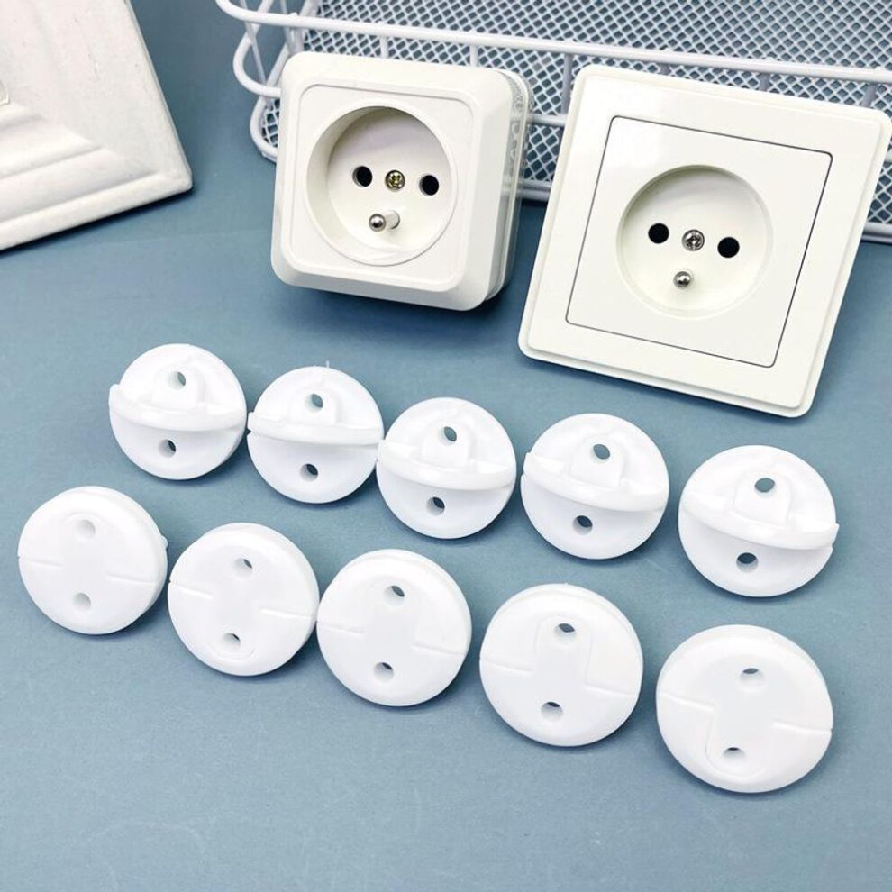 (white, 3PCS) 10/5/3/1pcs White Electrical Safety Socket Protective Cover Baby Care Safety Guard Protection Children Anti Electric Shock Rotate Protectors