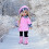 Elegance  Roupa de boneca de 4 peas de 18 polegadas  Casaco de l rosa combinando com chapu, cala marrom e botas sherpa  (boneca no inclu 3