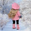 Elegance  Roupa de boneca de 4 peas de 18 polegadas  Casaco de l rosa combinando com chapu, cala marrom e botas sherpa  (boneca no inclu 4