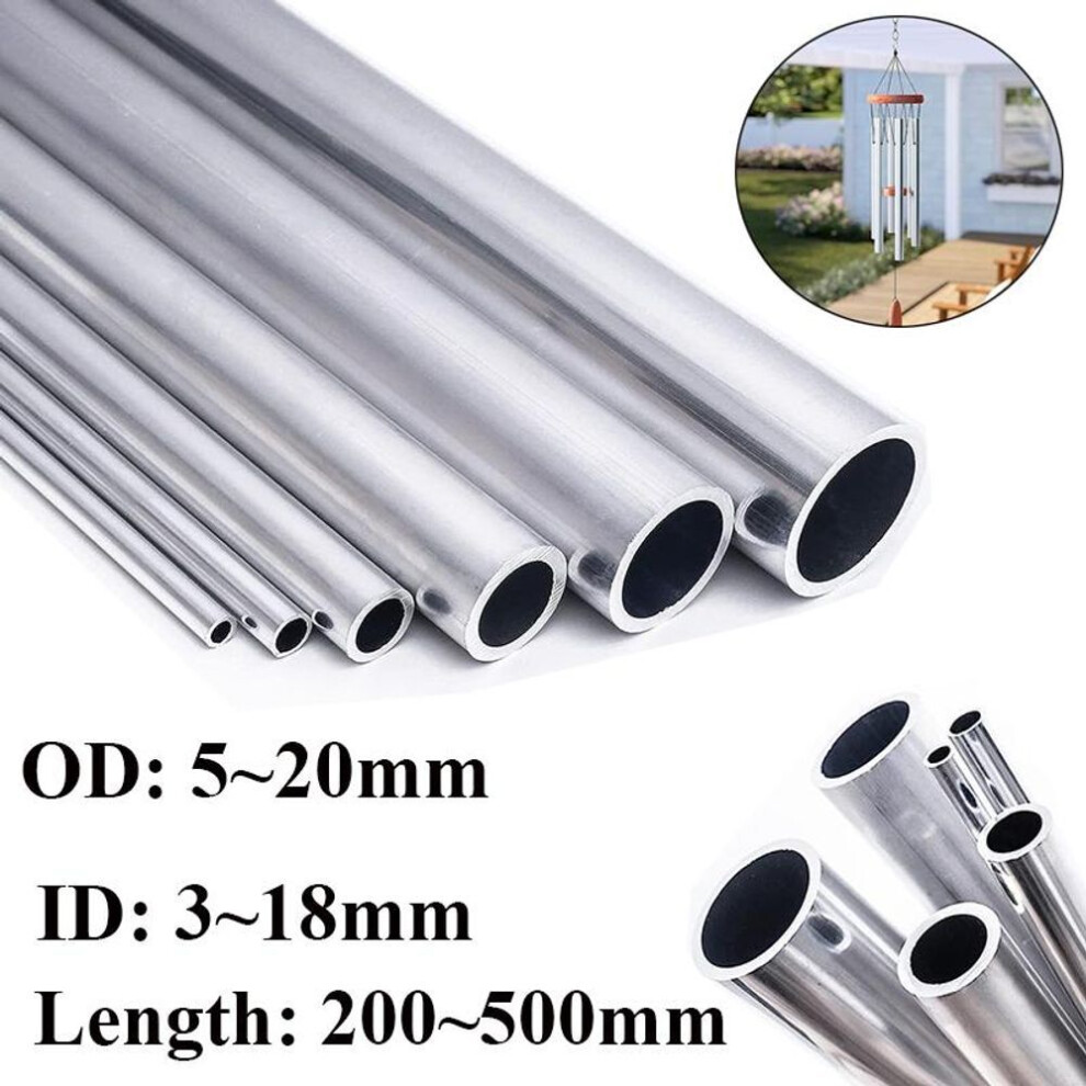(OD 14 x ID 12mm-500mm) Aluminium Pipe Thickness 0.5~3mm Od 5-20mm Id 3~18mm Straight 200mm 500mm Long Round 6063 Aluminum Alloy Tube