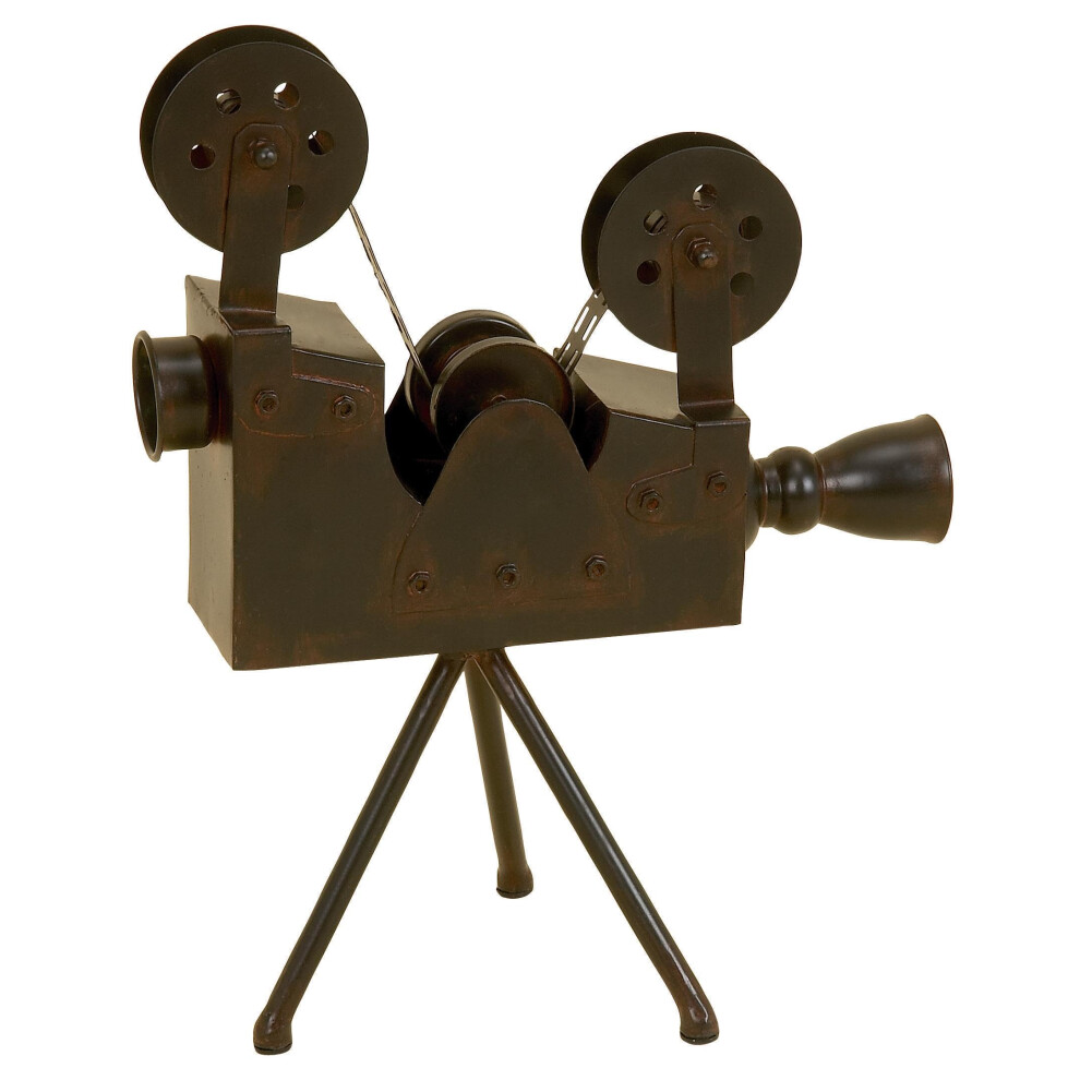 Deco 79 13024 Cam?ra antiquaire en m?tal 15"" H 12"" W-13024 Projecteur de film de taille pratique sur tr?pied