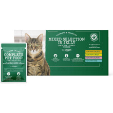 Grain-Free Complete Food for Adult Cats, Mixed Selection In Jelly, 4.8 kg (48 Packs of 100g)