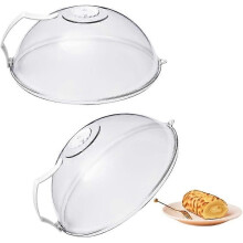 (2 Pieces ) Microwave Lid with Handle, Microwave Food Cover, Microwave Lid, Microwave Cover, Microwave Spill Proof, for Fruits and Vegetables