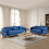 MN Furniture (Blue) Marton Modern Plush Velvet 3+2 Sofa Set 3