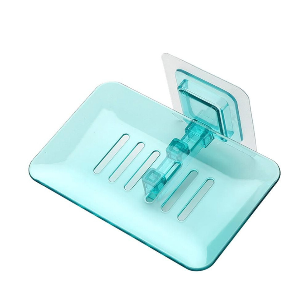 (green) Bathroom Wall Mounted Shower Soap Box Dish Storage Plate Tray Holder Soap Holder Rack Accessories