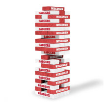 Wild Sports NCAA Wisconsin Badgers Table Top Stackers 3 """" X 1 """" X .5 """" Teamfarve