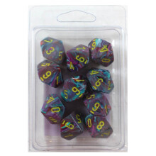 Chessex d10 Mosaic w/Yellow (10)