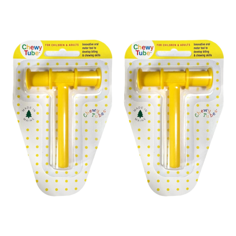 Anneau de dentition sensoriel Chewy Tubes - Jaune - 2 unit?s