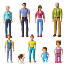 Beverly Hills Doll Collection Sweet Lil Family Friends figurk - j kiegszts 9 Dollhouse emberbol - nagymama nagypapa anya apa apa testvr tes