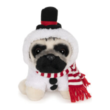 GUND Doug, der Mops, Schneemann, Feiertags-Plschtier, Hund, 12,7 cm