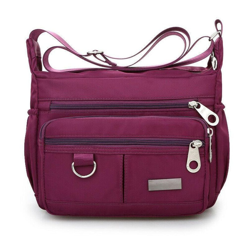 (purple) ??????Ladies Messenger Cross Body Bag Shoulder Travel Holiday Handbag Showerproof