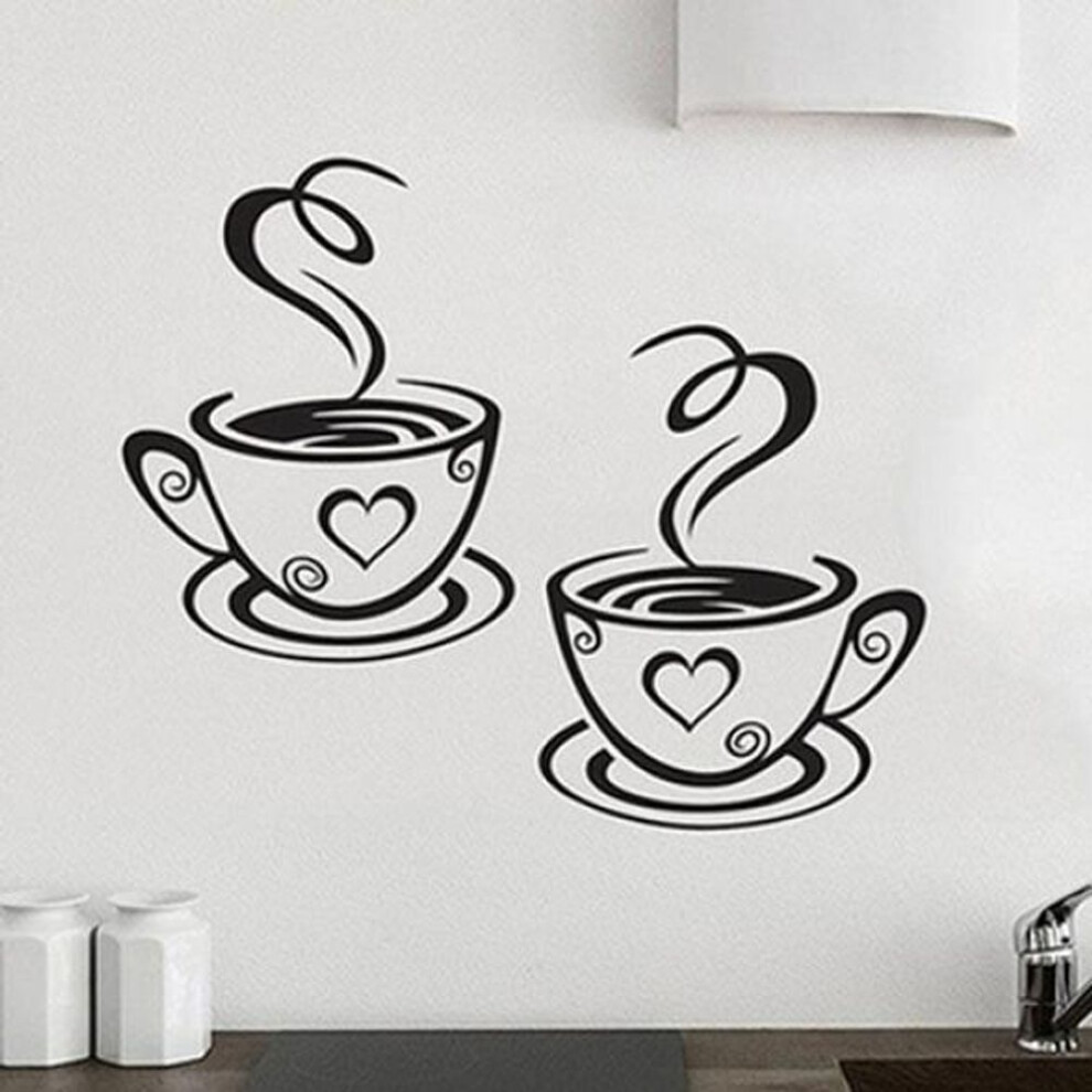 Orion Home Kitchen Restaurant Cafe Tea Wall Sticker Coffee Cups Sticker Wall Decor