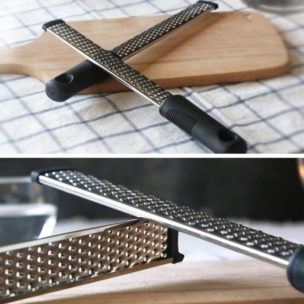 Stainless Steel Lemon Zester Cheese And Spice Grater Bonus Brush Nutmeg Spices-sharp