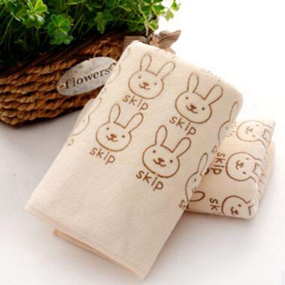 (yellow) Absorbent Microfiber Towel Bathroom Drying Washcloth Cute Rabbit Hand Face Towel