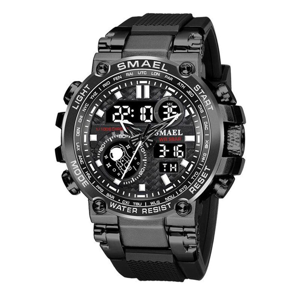 (black, With Package) Smael Men Watch Digital Waterproof Clock Men Army Military Watches Led Men&apos;s Wrist Watch 1803 Sport Watch Relogio Masculino