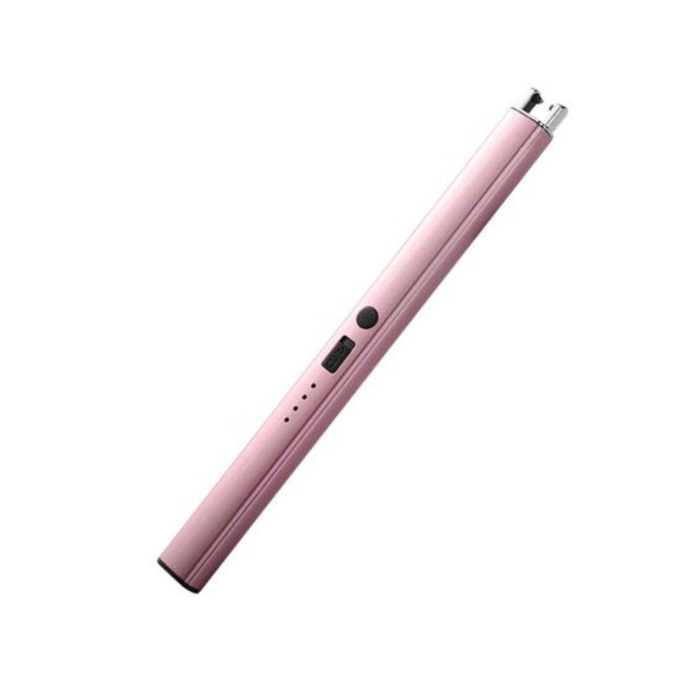 (rose gold) Electric Rechargeable Igniter Windproof Compact Size Portable Barbecue Stove Igniter Camping Accessories