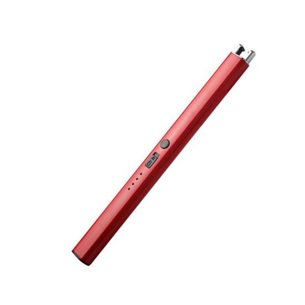 (red) Electric Rechargeable Igniter Windproof Compact Size Portable Barbecue Stove Igniter Camping Accessories