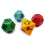 Dungeon di Bescon e Wilderness Terrain Dungeon Feature e Treasure Type Dice Set 4 pezzi Proprietary Polyhedral RPG Dice Set Rosso Verde 1
