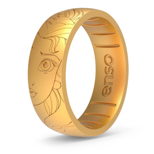Enso Rings Disney Princess Δαχτυλίδι Σιλικόνης - Μπελ - Χρυσό - 14