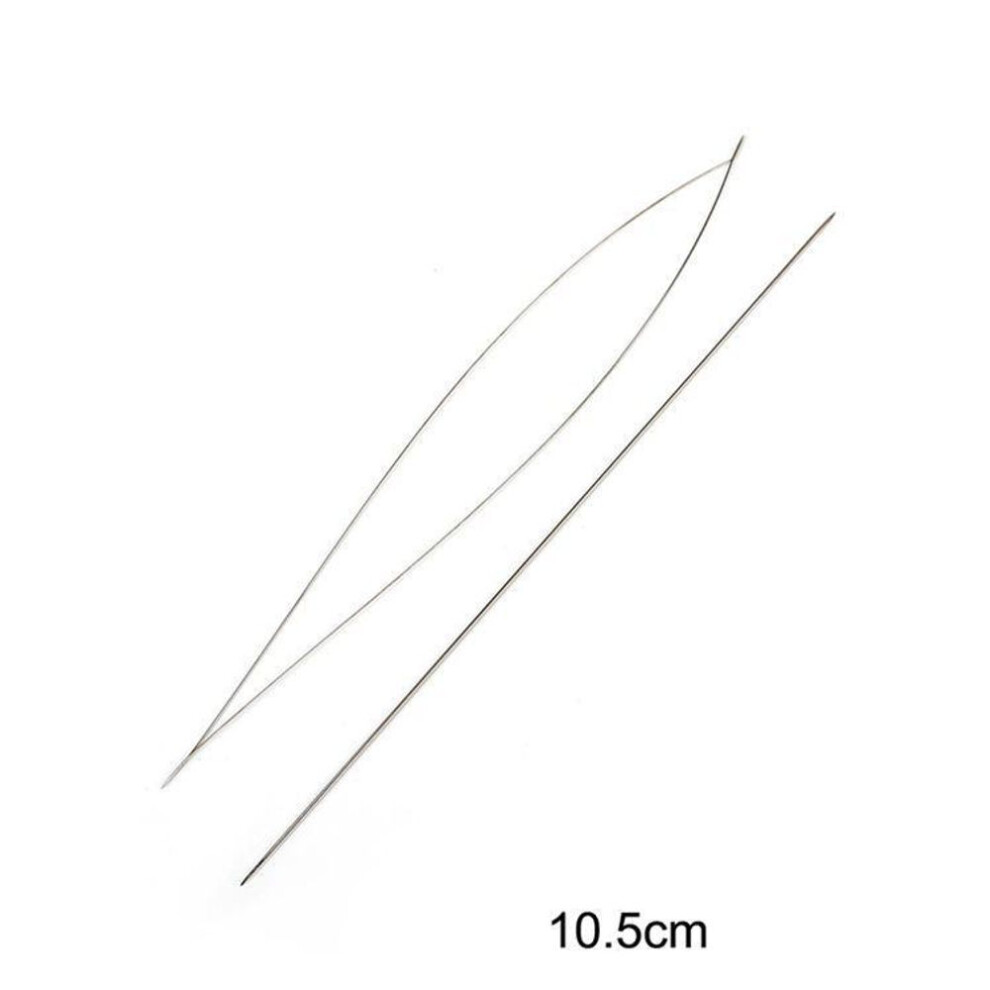 (as the picture, 10.5cm 1pc/pack) Handmade Beading Tool - Big Eye Needle for DIY Projects, Crochet, and Stringing Buddha Beads. Ideal for Fine Hand Necklace Making.