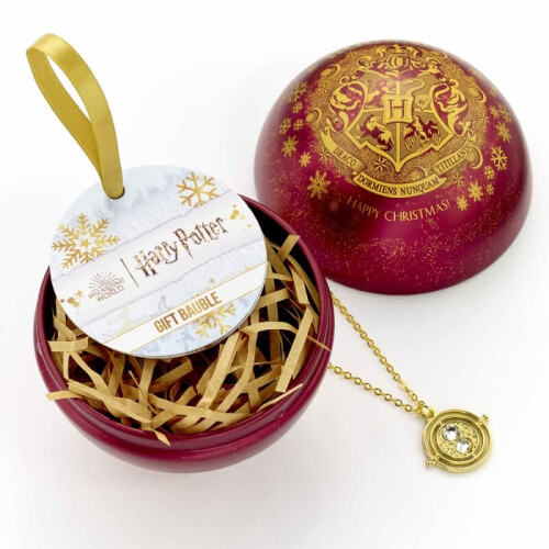 Harry Potter Μπάλα Χριστουγέννων Harry Potter με Σήμα Χόγκουαρτς και Κολιέ Χρονογυριστή 1