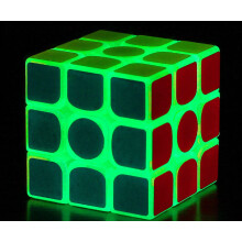 AMAZA 3x3 fluorescencn rychlostn kostka Zelen svtiv plastov puzzle 1 sada 1 kus 1 pocet dospelch