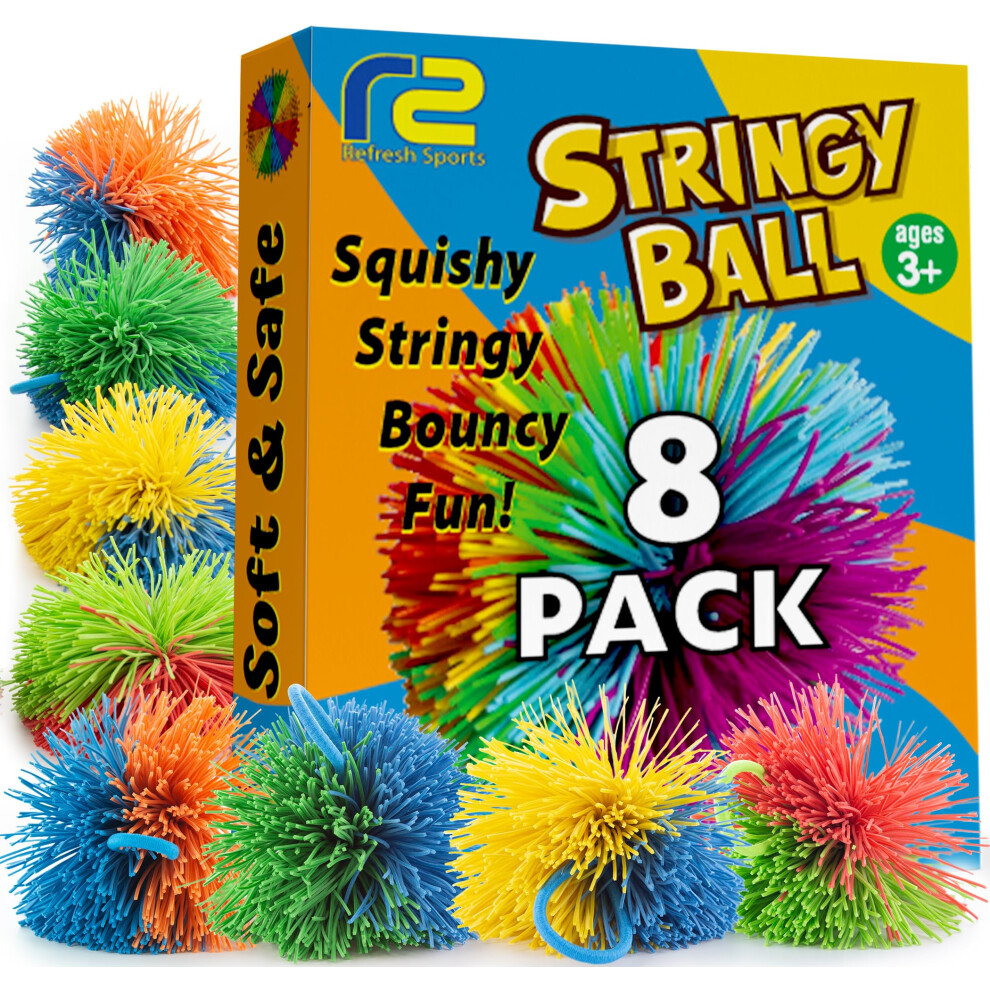 Photos - Educational Toy Stringy Balls & Sensory Toys for Kids 8 Pack - Stocking Stuffers for Kids Ages 4 5 6 7 8 9 Year Old Gift Ideas - Best Toddle