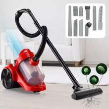 Bagless Cylinder Vacuum Cleaner 1000W - Lightweight & Powerful, 2L Dust Box, HEPA Filter, Telescopic Tube, 2.5m Cord, 2.5kg, All-Floor Cleaning