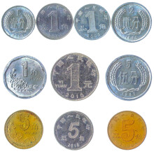 10 pièces de monnaie fantaisie mélangées de Chine | Fleurs asiatiques | Lotus | Monnaies de collection