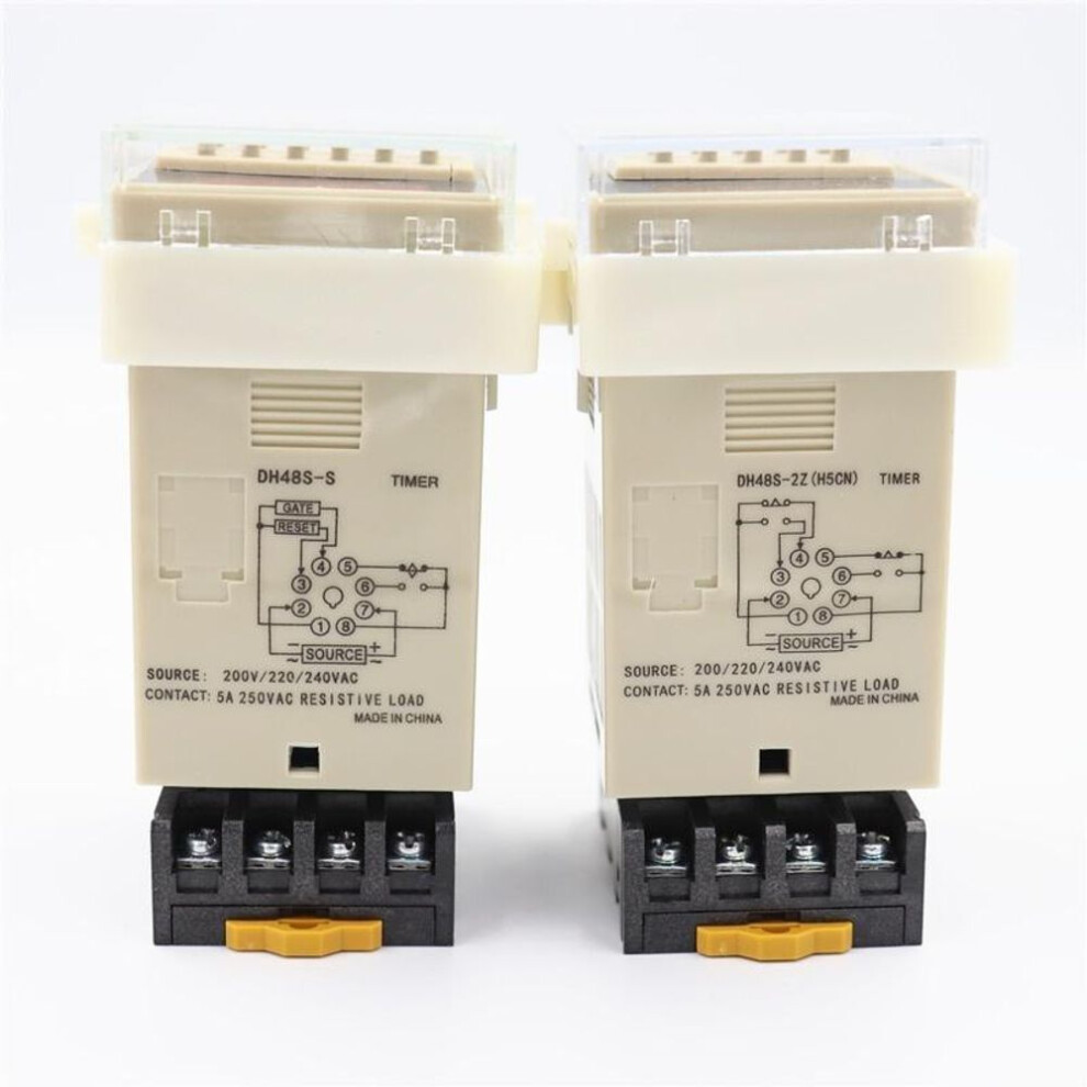 (DH48S-S AC 110V) 1pcs Dh48s-s Digital Display Cycle Time Controller    Ac 220v 110v 36v 380v  Ac Dc 24v 12v One Open And One Closed