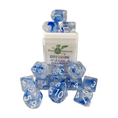 Rolle 4 Initiativdiffusion Poly Set - Wizard's Arcana m/numre (15)