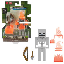 Minecraft figura Esqueleto en llamas figura con accesorios HTN11sGTP08 MATTEL