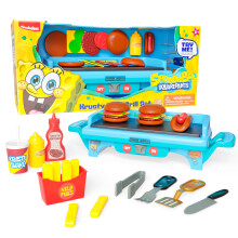 SpongeBob SquarePants Kinder Grill Spielset - Spielzeugkchensets mit Kochspielzeugkchen Spielset fr Kinder im Alter von 6 bis 10 Jahren und so