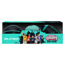 Dude Perfect Mini Sports Balls Set di palline sportive multi-pack per bambini e adulti, per interni ed esterni, include un pallone da calcio, un