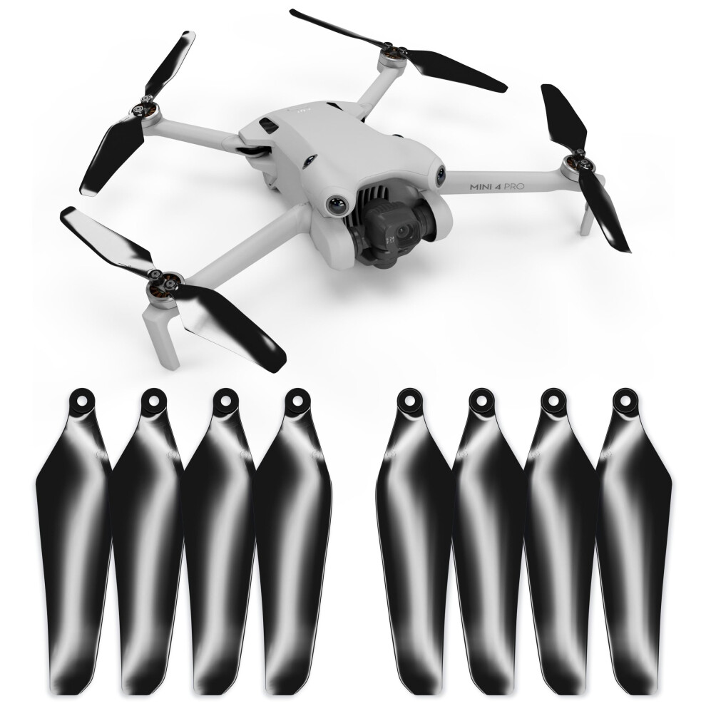 Master Airscrew Super Stealth Propellers Voor Dji Mini 4 Pro & Mini 3 Pro - Zwart 4 Propellers In Set-image