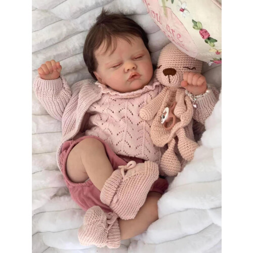 K di bambole Reborn già verniciate da 19 pollici Cute Baby 3D Painting Skin con vene visibili corpo in tessuto incluso K museneca Reborn 26 K di bambole Reborn già verniciate da 19 pollici Cute Baby 3D Painting Skin con vene visibili corpo in tessuto incluso K museneca Reborn 26